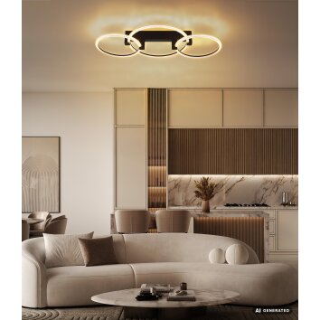 Globo Fletcher LED Metall-Deckenleuchte mit Ringdesign modern 3000K 4700lm 40W
