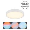 Globo Jess dimmbare runde LED Deckenleuchte weiß modern 39 cm für Flur und Küche