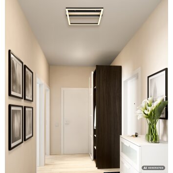 Globo Estrada flache moderne rechteckige LED Deckenleuchte 3000K 1890 lm 18W