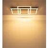 Globo Estrada moderne rechteckige LED Deckenleuchte 3000K 4200lm 40W silberfarben