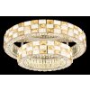 Globo Lidia chromfarbene Deckenleuchte mit LED, modernes Ringdesign, Ø 61 cm, dimmbar mit Glasring