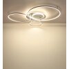 Globo Johnson LED Ringleuchte Deckenleuchte silber Ø 48 cm mit Fernbedienung