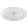 Globo Ferrell LED Deckenventilator mit Beleuchtung, dimmbar, weiß, modern