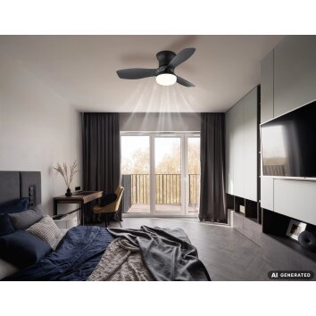 Globo Irwin LED Deckenventilator mit Beleuchtung und Fernbedienung, 1650 Lumen, 15W