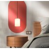 Globo Rowena Hängeleuchte mit braunem Holz-Glasschirm, E27, Ø 15 cm, Länge 120 cm, IP20