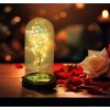 Globo Rosalina LED Rosen-Dekoleuchte mit goldfarbener Glaskuppel und An-/Ausschalter