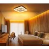 Globo Loraine gold-weiße quadratische LED-Deckenleuchte mit Acrylglas 3000 K 4300 lm 40 W