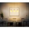 NOWA Thea LED Esstisch-Pendelleuchte 74 cm 3000 K 3000 lm 24 W mit Stoffschirm