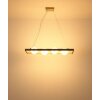 NOWA Nanda sandfarbene Hängeleuchte 4-flammig G9 weißer Glasschirm ø 12 cm, 84 cm