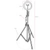 Globo Delgado LED Ringlicht-Stehlampe mit Stativ, dimmbar, 2700-6500 K