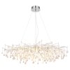 Globo Maxine Designer-Kronleuchter 14-flammig G9 chromfarbener Glasschirm