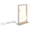 NOWA Nanda eckige Tischleuchte, moderne Tischlampe 2-flammig G9 sandfarben, IP20