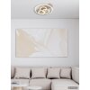 Globo Darryl I sandfarbene LED Deckenleuchte rund, 4410 Lumen, 40 Watt, IP20, modern