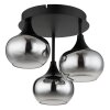 Globo Lui LED Deckenleuchte mit rauchfarbenem Glas für Wohn- und Esszimmer, modern, rund