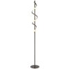 Globo Spiro LED braune Wohnzimmer-Stehlampe Lichtspirale, modern, 140 cm, 3000 K, 1400 lm, 12 W, IP20