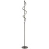 Globo Spiro LED braune Wohnzimmer-Stehlampe Lichtspirale, modern, 140 cm, 3000 K, 1400 lm, 12 W, IP20