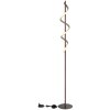Globo Spiro LED braune Wohnzimmer-Stehlampe Lichtspirale, modern, 140 cm, 3000 K, 1400 lm, 12 W, IP20