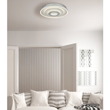 Globo Miles moderne runde LED Deckenleuchte mit Infinity-Spiegel-Lichteffekt 40 cm