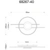 Globo Donte LED Deckenleuchte mit Infinity-Spiegel-Lichteffekt, 3000 K, 4279 lm, 40 W