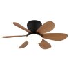 Globo Delores LED Deckenventilator mit Beleuchtung Fernbedienung modern naturfarben