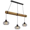 Globo Caldwell Hängeleuchte Esstisch Industrial 3-flammig Holz Metall E27 100 cm