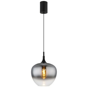 Globo Maxy verstellbare Hängeleuchte mit rauchfarbenem Glasschirm, rund, E27, 60 Watt