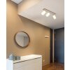 Globo Rowena Deckenleuchte Deckenlampe Eichenholz 3-flammig E27 brauner Glasschirm
