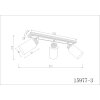 Globo Rowena Deckenleuchte Deckenlampe Eichenholz 3-flammig E27 brauner Glasschirm