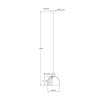Globo Swanson Pendelleuchte mit weißem Glasschirm, Holz-Metall, Ø 20 cm, E27