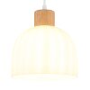Globo Swanson Pendelleuchte mit weißem Glasschirm, Holz-Metall, Ø 20 cm, E27