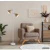 Globo Lyndon Stehlampe 2-flammig, moderne Leselampe für Couchgarnitur