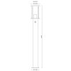 Globo Gracey sandfarbene Sockelleuchte außen mit klarem Glasschirm E27 IP54 100 cm