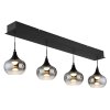 Globo Lui LED verstellbare Pendelleuchte aus Glas Länge 90 cm Ø 15 cm 3000 K 3600 lm 32 W