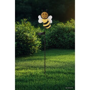 Globo CORALIE LED Solarleuchte Bienen-Figur Gartenfigur für Außenbereich IP44 3000 K