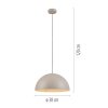 SCHÖNER WOHNEN-Kollektion ALI halbrunde Esstisch-Pendelleuchte sandfarben 38 cm