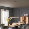 Schöner Wohnen-Kollektion Adriana Round sandfarbene LED Esstisch-Pendelleuchte Länge 160 cm