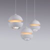 SCHÖNER WOHNEN-Kollektion LINI LED 3-flammige weiße Esstisch-Pendelleuchte aus Glas, Länge 60 cm