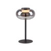 SCHÖNER WOHNEN-Kollektion SIA moderne LED Tischleuchte rauchfarbener Glasschirm