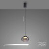 SCHÖNER WOHNEN-Kollektion SIA LED Rauchglas-Pendelleuchte fürs Schlafzimmer 20 cm