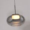 SCHÖNER WOHNEN-Kollektion SIA LED Rauchglas-Pendelleuchte fürs Schlafzimmer 20 cm