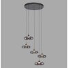 SCHÖNER WOHNEN-Kollektion POSH LED Esstisch-Pendelleuchte 5-flammig mit Rauchglas