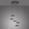 SCHÖNER WOHNEN-Kollektion POSH LED Esstisch-Pendelleuchte 5-flammig mit Rauchglas