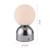 Schöner Wohnen-Kollektion RUDI kabellose LED Tischleuchte in Chrom mit Touchdimmer