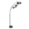 Steinhauer moderne Stehlampe Bambus mit geschwungener Bogenkonstruktion, verstellbar