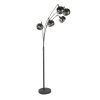 Steinhauer moderne Stehlampe Bambus mit geschwungener Bogenkonstruktion, verstellbar