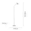 Leuchten Direkt LED Stehlampe PIXIE, gebogener Arm, verstellbar, 3000 Kelvin warmweiß