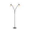 Leuchten Direkt Stehlampe LOKI, opalweiße Schirme, verstellbar, warmweiß 3000 Kelvin