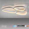 Leuchten Direkt, LED Deckenleuchte PEBBLES mit Memoryfunktion, 3000 Kelvin warmweiß