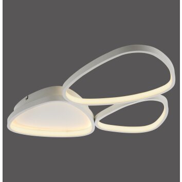 Leuchten Direkt, LED Deckenleuchte PEBBLES mit Memoryfunktion, 3000 Kelvin warmweiß