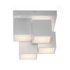 Leuchten Direkt LED stufige Würfel-Deckenleuchte TETRIS, weiß, 3000 Kelvin warmweiß